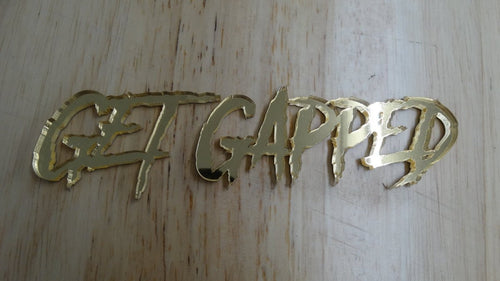 Custom Text Badge - Type Your Own - Aggressive Font Single Layer - Tape Mount - Atomic Car Concepts