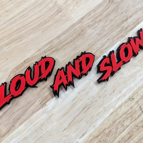 Custom Text Badge - Type Your Own - Lightning Font Double Layer - Atomic Car Concepts