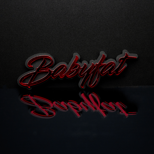 Custom Text Badge - Type Your Own - Script Font - Double Layer - Atomic Car Concepts