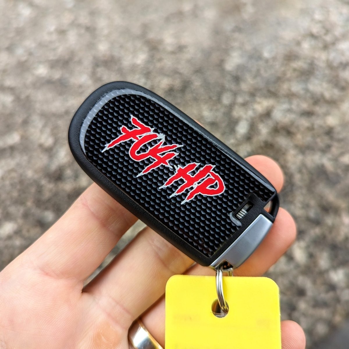 Custom Text Key Fob Decal - Fits Many Dodge®, Jeep® and RAM® Keys - Atomic Car Concepts