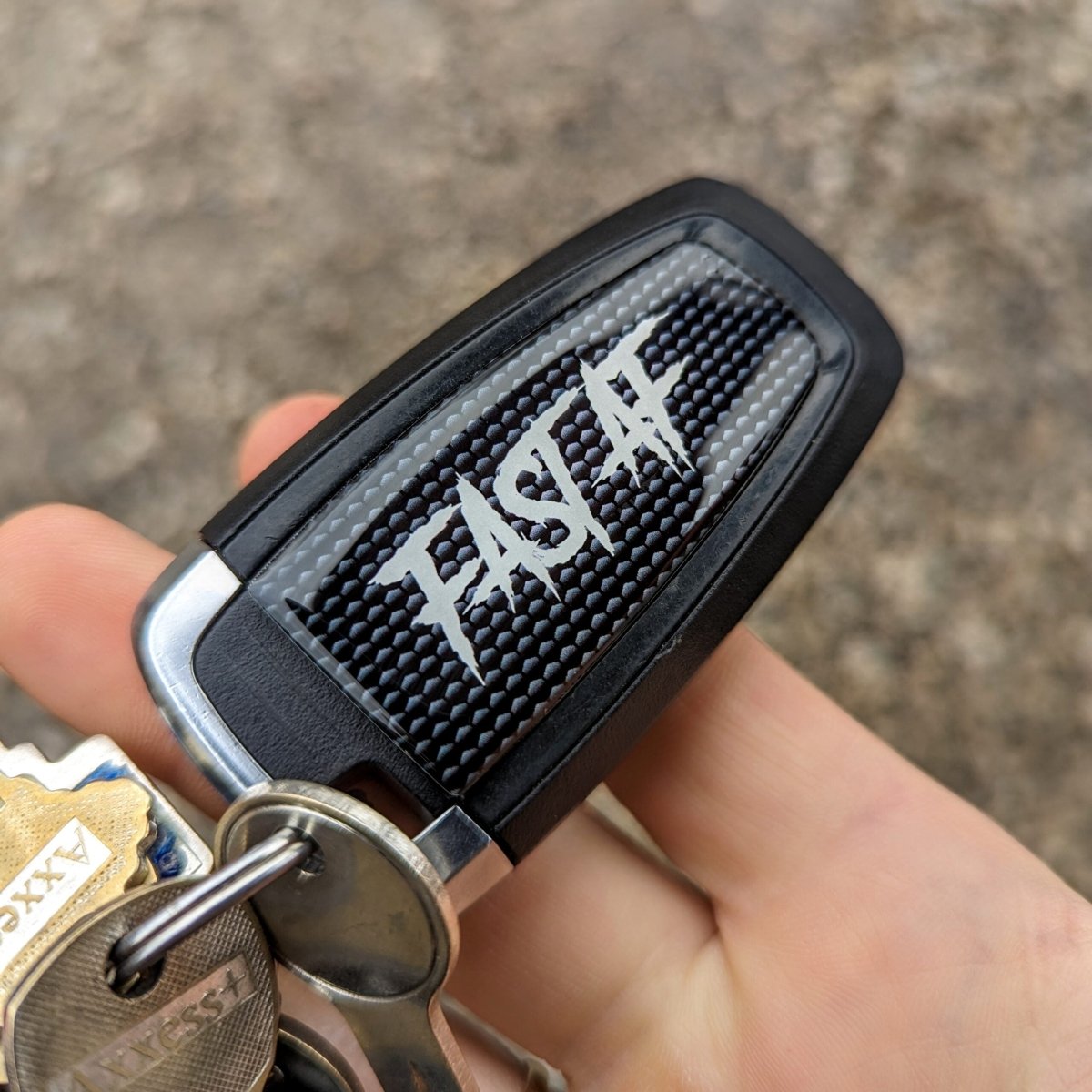 Custom Text Key Fob Decal - Fits Mustang® and Many other Ford® Vehicles - Atomic Car Concepts