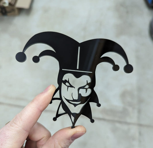 Evil Jester Icon Badge - Tape Mount - Atomic Car Concepts