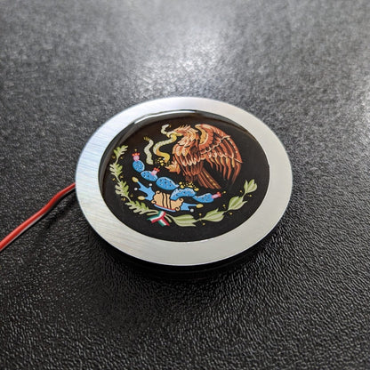 Full Color LED Light Up Car Emblem Medallion - Custom Mounting - Multiple Designs Available - Atomic Car Concepts