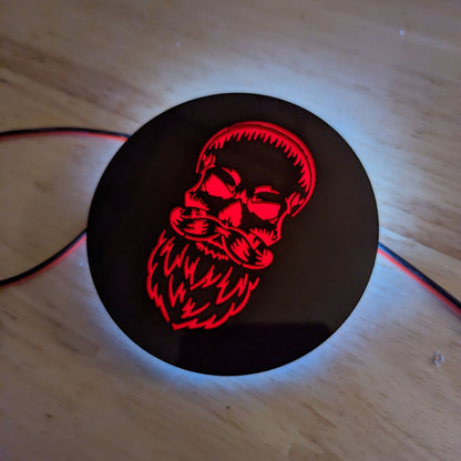 Fully Custom LED Light Up Car Emblem Medallion - Design Your Own - Custom Mounting - Atomic Car Concepts