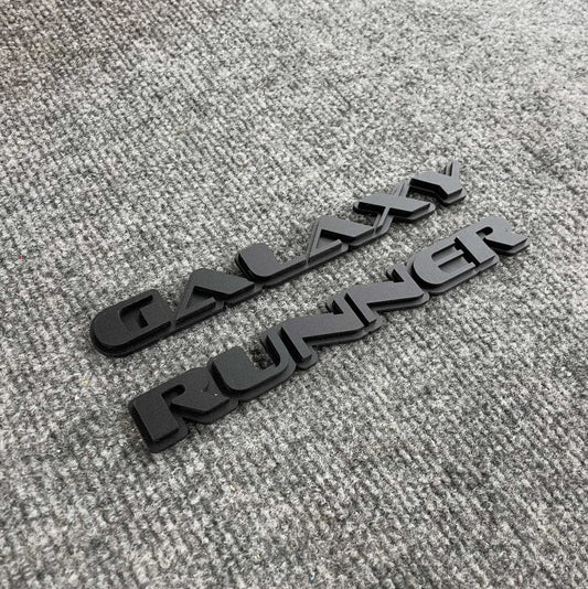 Galaxy Runner Car Badge - Matte Black On Matte Black - OEM Font