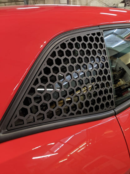 Hexagon Window Louvers - Fits 15-21 Challenger® - Atomic Car Concepts