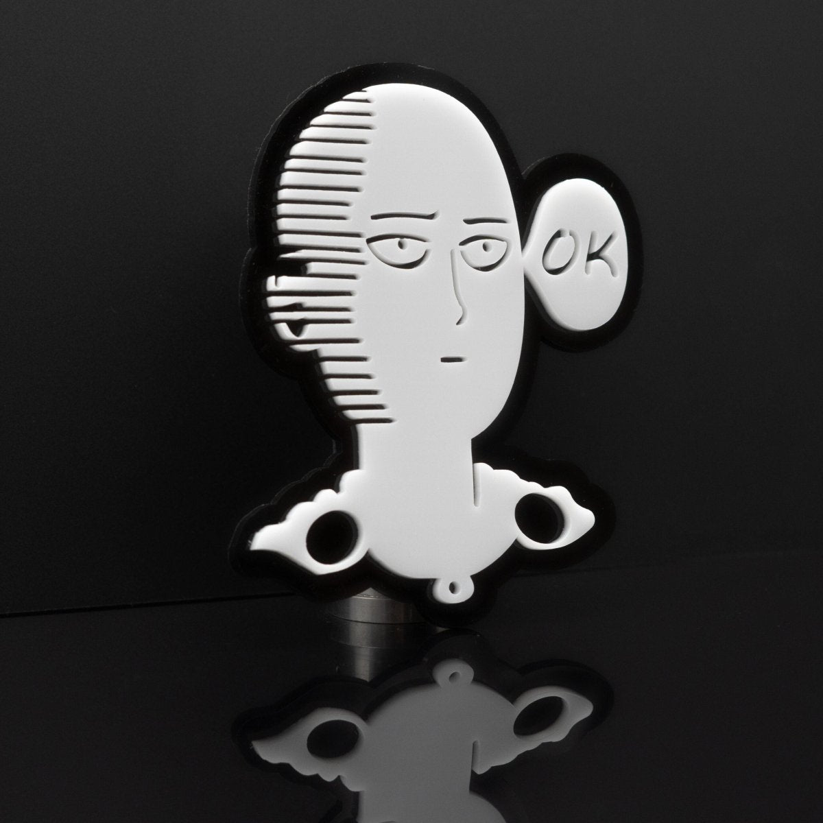 One Punch Man Character Inspired Icon Badge - Tape Mount - Atomic Car Concepts