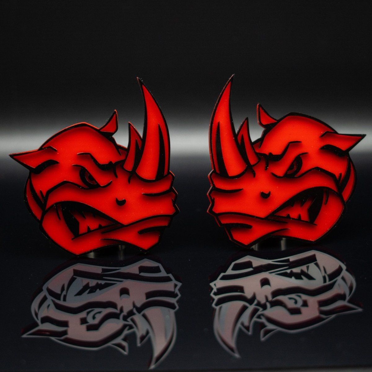 Rhino Icon Badge Pair - Tape Mount - Atomic Car Concepts