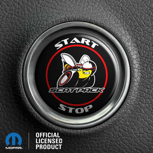 Scatpack Engine Start Button Overlay - Official Licensed Product - Atomic Car Concepts