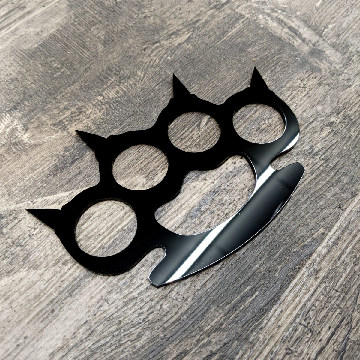 Spiked Brass Knuckles Car Badge - Black - Atomic Car Concepts