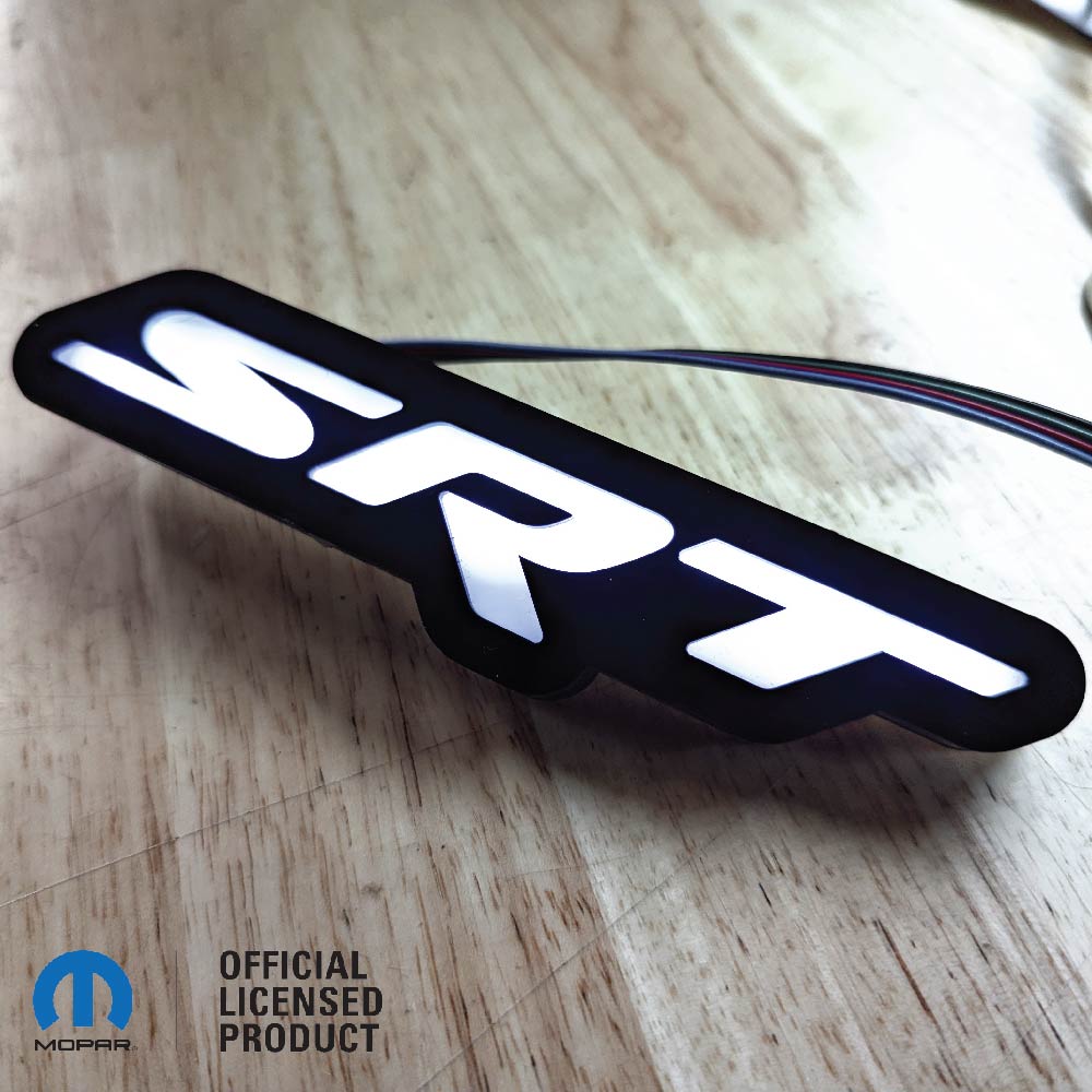 SRT LED Illuminated Badge - White or RGB - Grille or Body Mount - Atomic Car Concepts