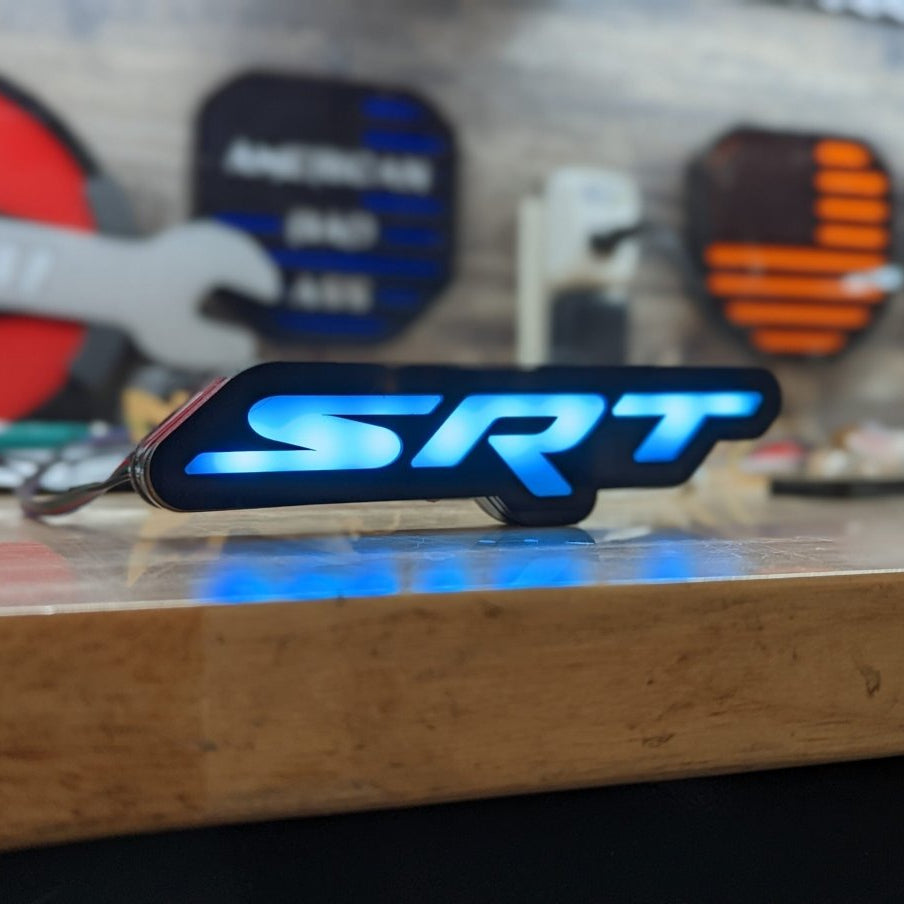 SRT LED Illuminated Badge - White or RGB - Grille or Body Mount - Atomic Car Concepts